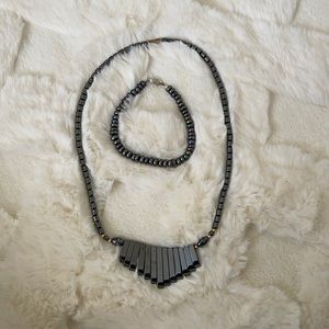 Black Onyx Necklace and Bracelet